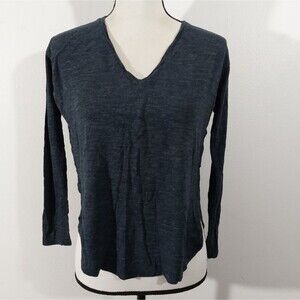 Madewell Heathered Anthem Extra Soft V-Neck Long Sleeve Shirt Size XS